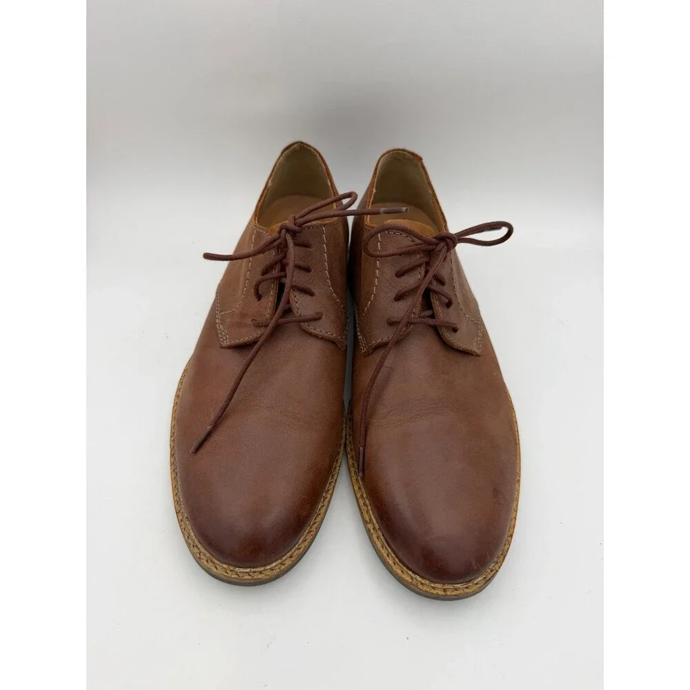 Clarks Artisan Brown Leather Derby Oxford Shoes Men's US 9.5 EU 42.5 Lace Up